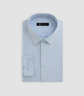 Chemise en popeline stretch ciel MALTE