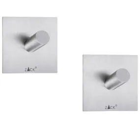 Crochet à serviette 4 cm, set de 2, mat, acier inoxydable, Zack ✔ 16,99 € ⭕ Kulina