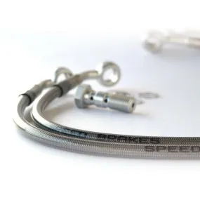 Durite de frein arrière d'aviation SPEEDBRAKES inox/raccord rouge Honda CB 1100 F